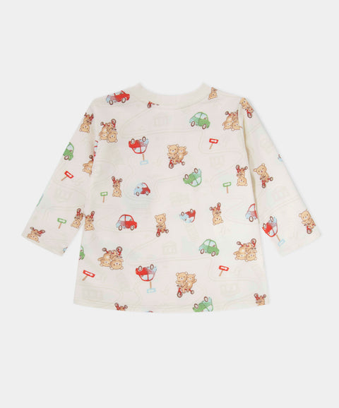 Conjunto Camiseta Manga Larga Y Pantalón Para Recién Nacido Color Marfil