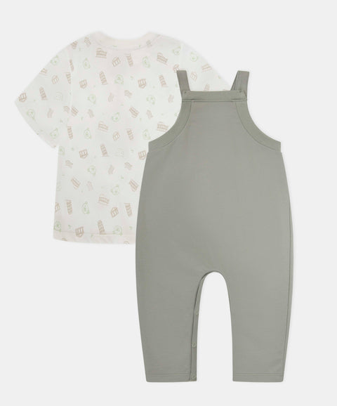 Conjunto Camiseta Y Overol Para Recién Nacido Color Verde