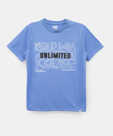 Camiseta Manga Corta Para Niño En Tela Suave Color Verde Y Azul