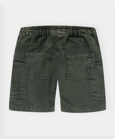 Bermuda Cargo Para Niño Color Verde Militar