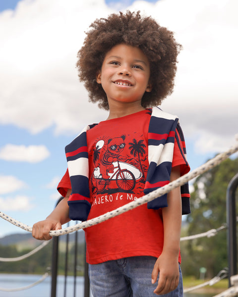 Camiseta Manga Corta Para Bebé Niño