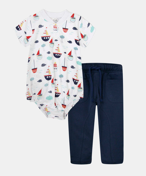 Conjunto Pantalón y Body Para Recién Nacido