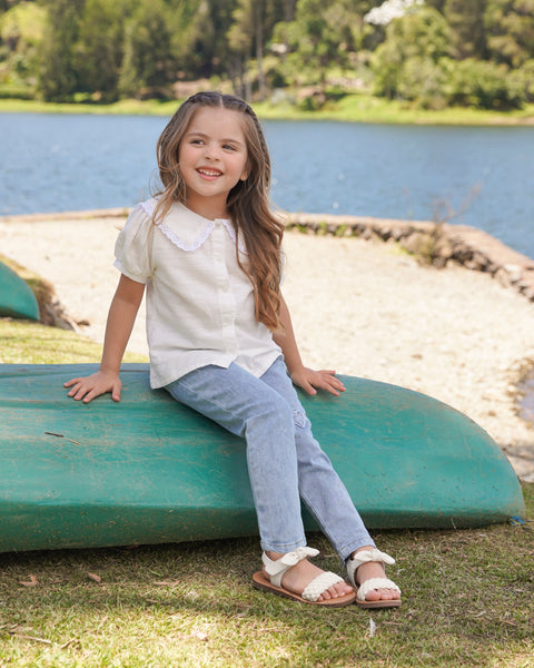 Blusa Manga Corta Para Bebé Niña