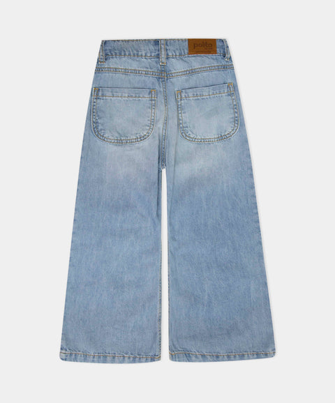 Pantalón Jean Wide leg Para Bebé Niña