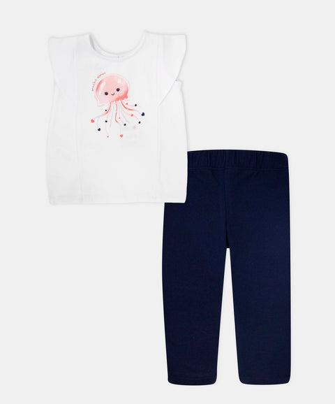 Conjunto De Camiseta Y Leggings Para Recién Nacida