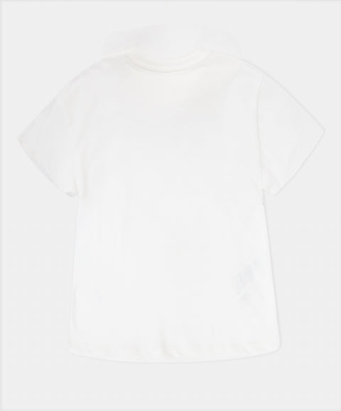 Camiseta Manga Corta Para Bebe Niño En Tela Suave Color Marfil