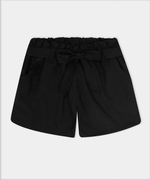 Short Comfort Para Niña En Twill Color Negro