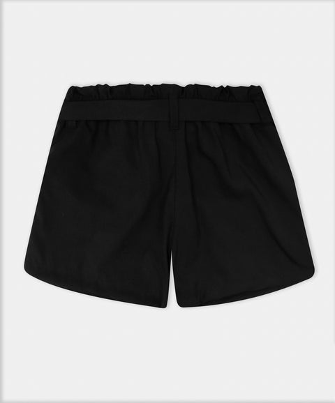 Short Comfort Para Niña En Twill Color Negro