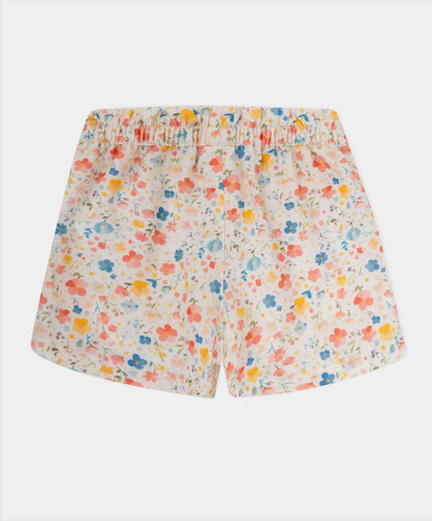 Conjunto Blusa Y Short Para Bebé Niña Color Marfil Estampada