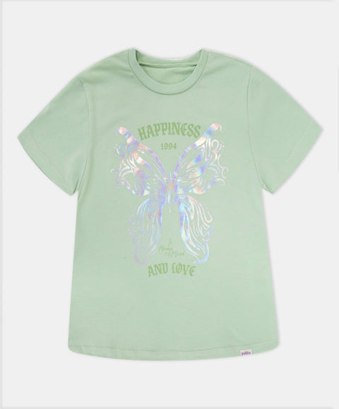 Camiseta Manga Corta Para Niña