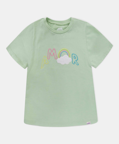 Camiseta Manga Corta Para Bebé Niña