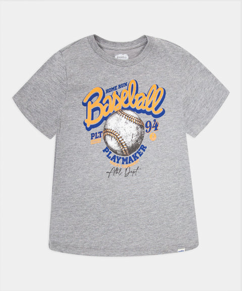 Camiseta Manga Corta Para Niño En Tela Suave Color Gris Jasped