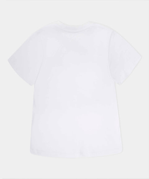 Camiseta Manga Corta Para Niño En Tela Suave Color Blanco