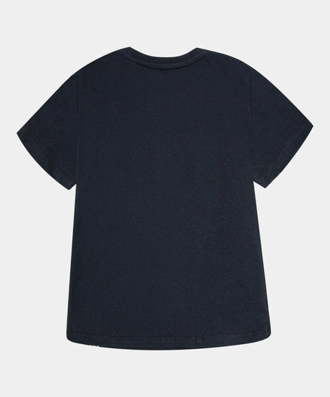 Camiseta Manga Corta Para Bebe Niño En Tela Suave Color Negro
