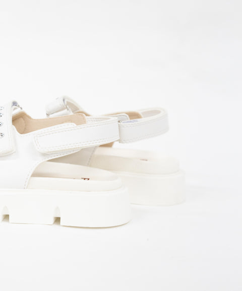 Sandalias Para Niña En Material Sintético Color Marfil