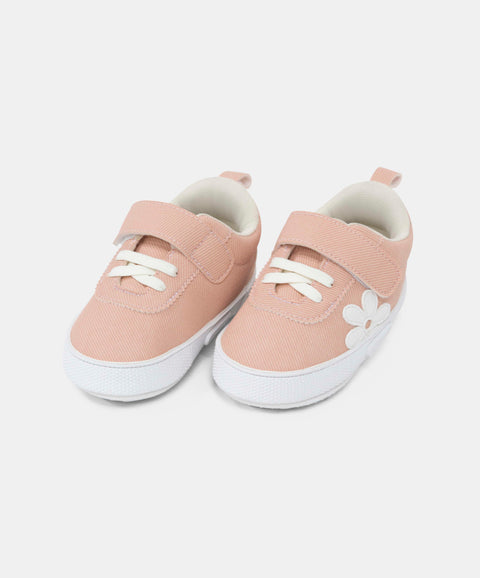 Tenis Velcro Para Recién Nacida Color Mandarina