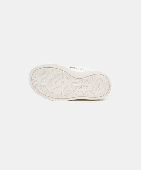 Tenis Con Velcro Unisex En Material Sintético Color Blanco