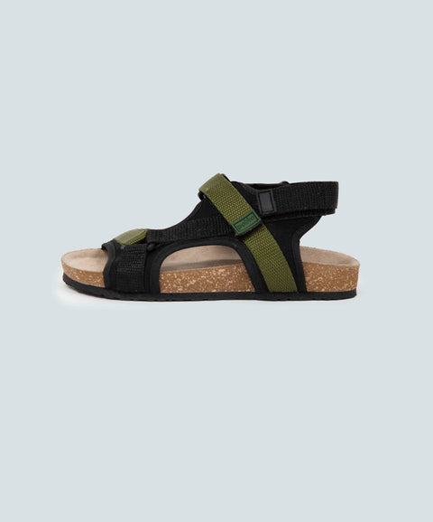 Sandalias Para Niño En Material Sintético Color Verde Militar