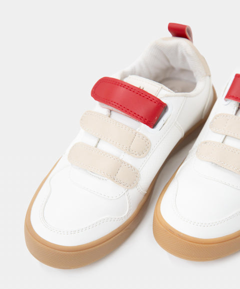 Tenis Con Velcro Para Niño En Material Sintético Color Blanco