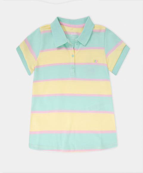 Camiseta Polo Manga Corta Para Niña