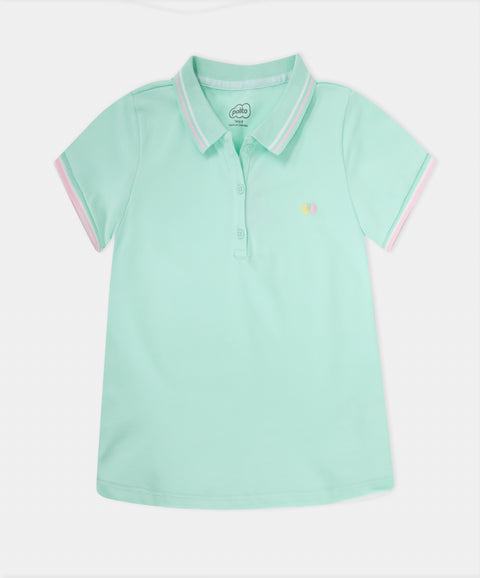 Camiseta Polo Manga Corta Para Niña