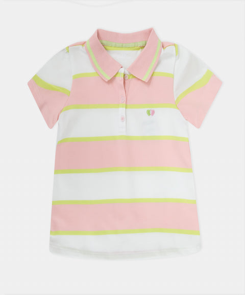 Camiseta Polo Manga Corta Para Bebé Niña