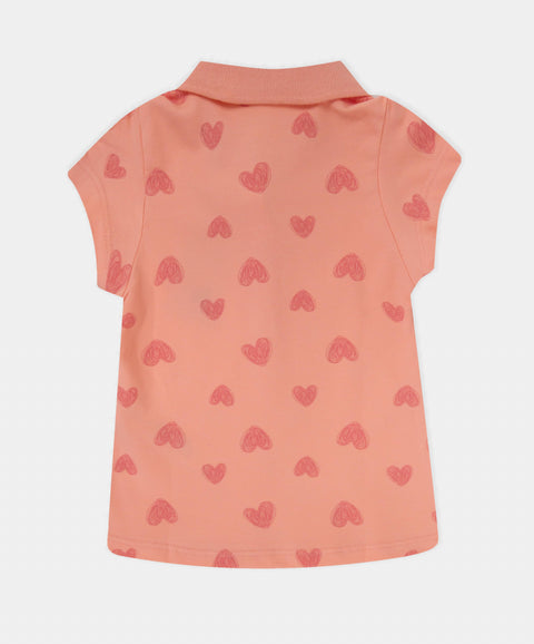 Camiseta Tipo Polo Manga Corta Para Bebé Niña