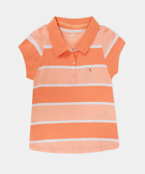 Camiseta Polo Manga Corta Para Bebé Niña