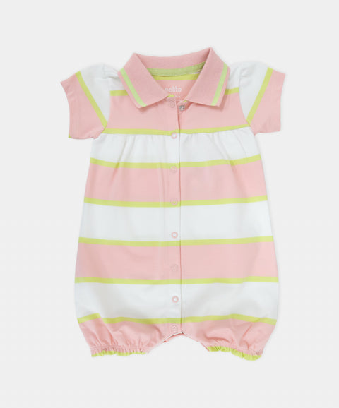 Mameluco Tipo Polo Manga Corta Para Recién Nacida