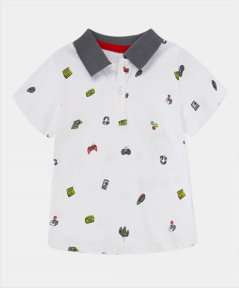 Camiseta Tipo Polo Manga Corta Para Recién Nacido