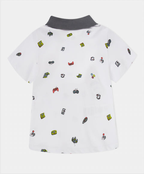 Camiseta Tipo Polo Manga Corta Para Recién Nacido