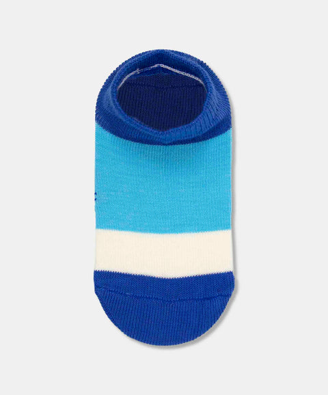 Medias Tobilleras X 2 Para Bebé Niño En Algodón Color Marfil Y Azul