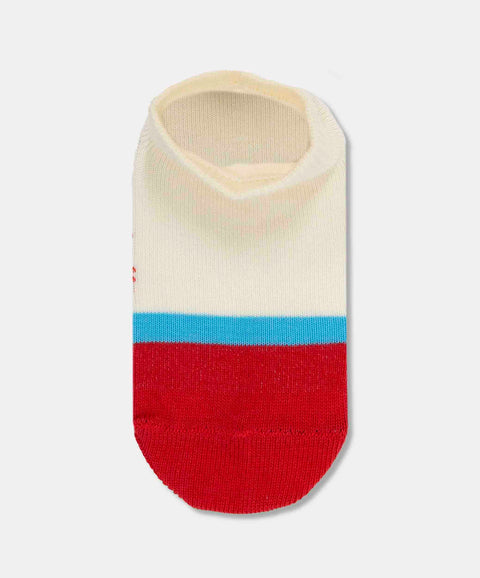 Medias Tobilleras X 2 Para Bebé Niño En Algodón Color Marfil Y Azul