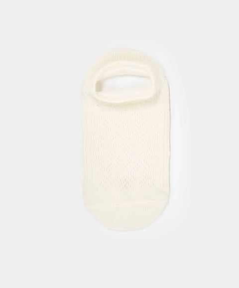 Medias Tobilleras X2 Para Bebé Niña En Algodón Color Marfil