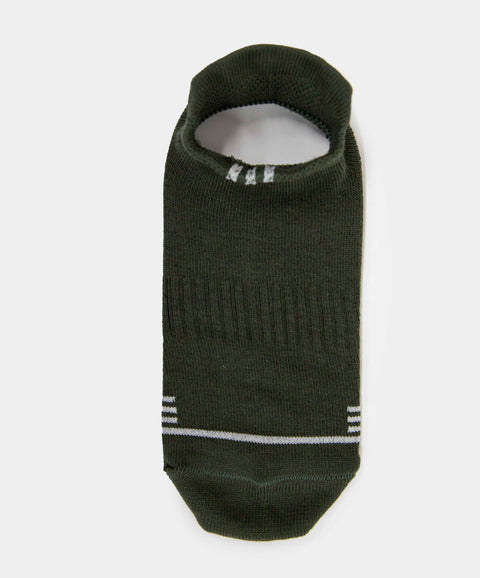 Medias Tobillera X2 Para Niño En Algodón Color Verde Militar