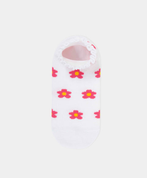 Medias Tobilleras X2 Para Niña En Algodón Color Coral