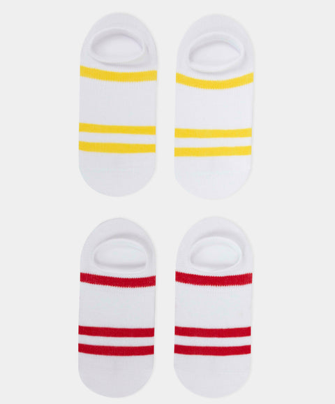 Medias Tobillera X2 Para Niño En Algodón Color Blanco Con Rayas
