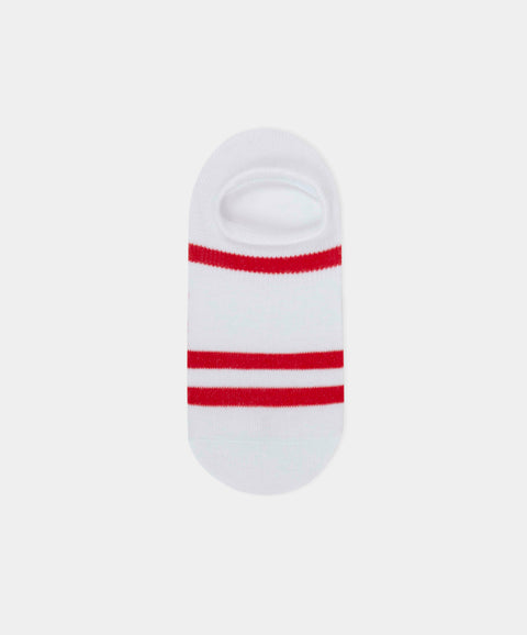 Medias Tobillera X2 Para Niño En Algodón Color Blanco Con Rayas
