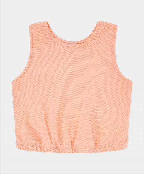 Conjunto Camiseta Manga Sisa Y Short Para Niña Color Salmón Claro