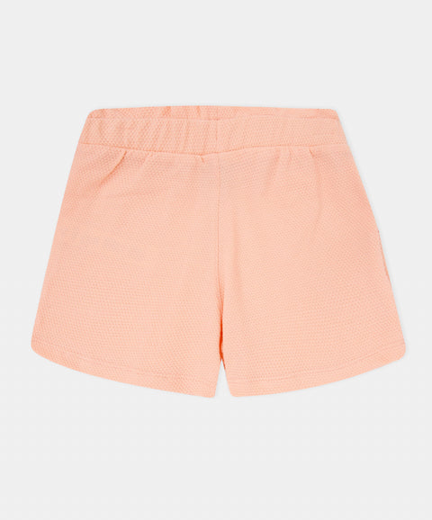 Conjunto Camiseta Manga Sisa Y Short Para Niña Color Salmón Claro