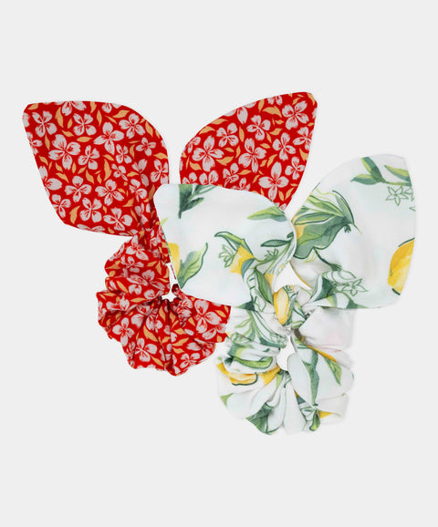 Banda Elástica Estampada X2 Para Niña Color Rojo Y Blanco