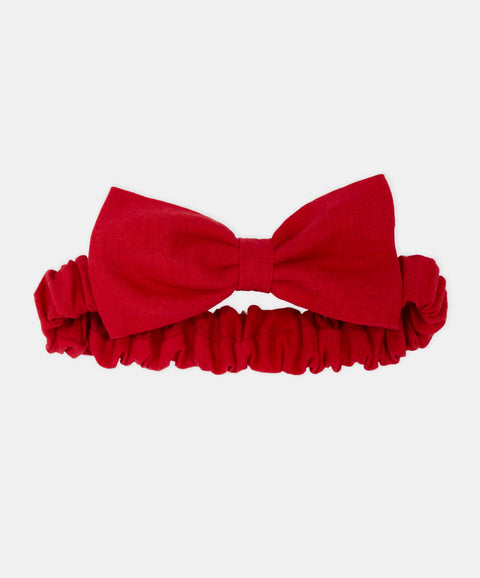 Balaca Para Recién Nacida En Tela Suave Color Rojo