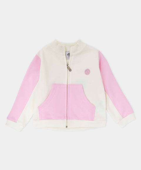 Chompa Deportiva Para Bebé Niña En Burda Color Marfil