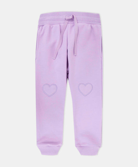Pantalón Deportivo Perchado Para Bebé Niña Color Lila
