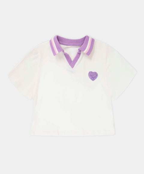 Conjunto Deportivo Camiseta Y Pantalón Para Bebé Niña Color Lila