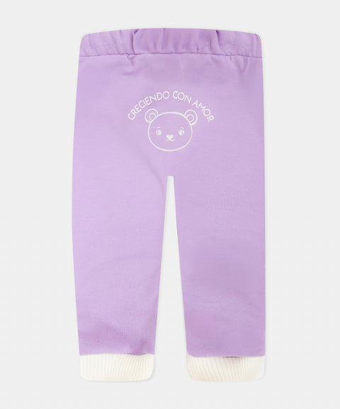 Pantalón Deportivo Para Recién Nacida En Burda Color Lila