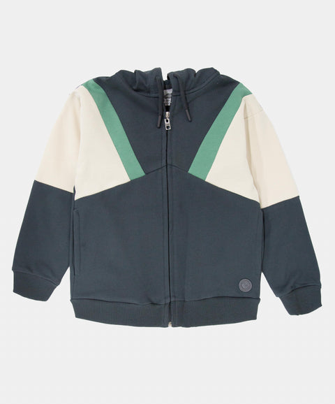 Buzo Con Chompa Deportivo Para Niño En Burda Color Gris Oscuro