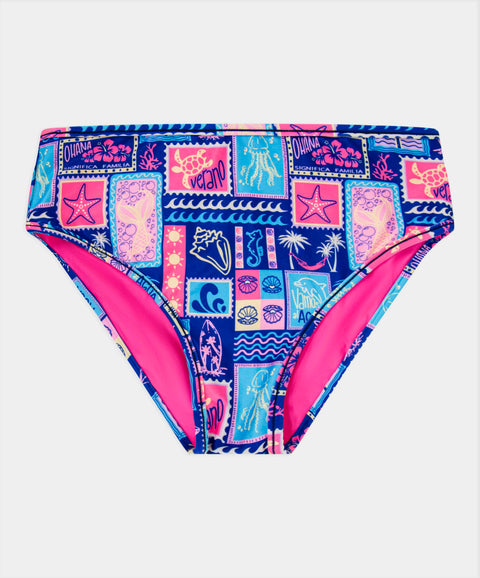 Vestido De Baño Dos Piezas Para Niña En Licra Color Azul Oscuro