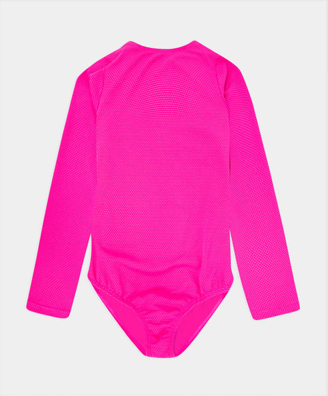 Vestido De Baño Entero Para Niña En Licra Color Fucsia