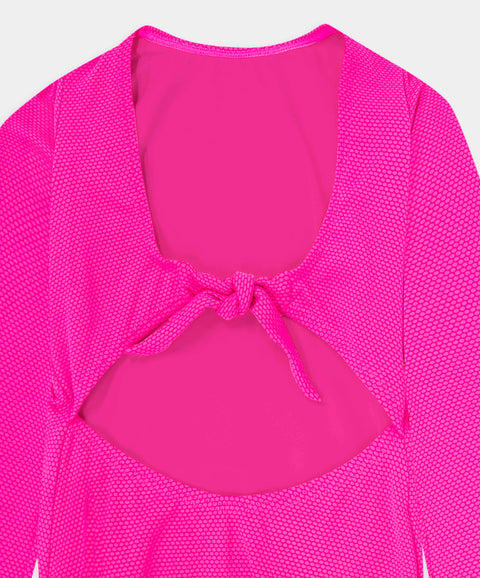 Vestido De Baño Entero Para Niña En Licra Color Fucsia